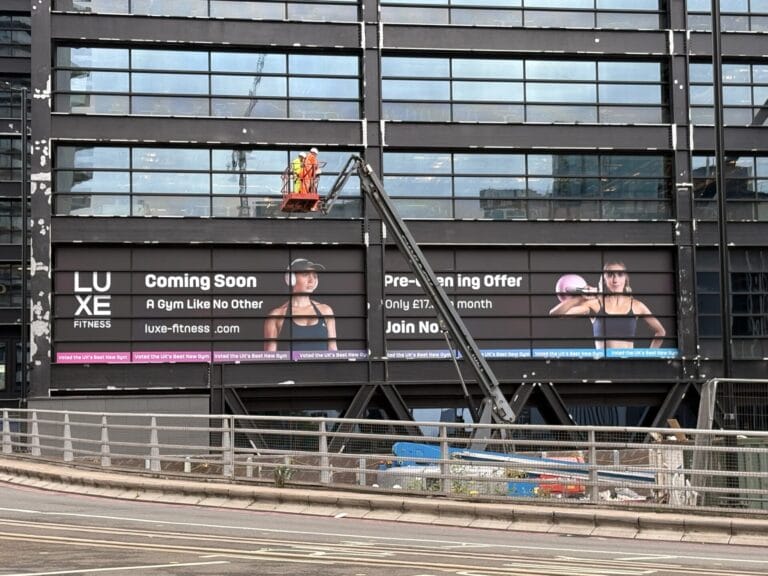 Signs Express Bristol hits the gym with Drytac SpotOn White