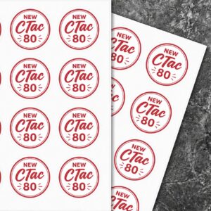 CTac 80 PB white printable monomeric PVC film with grey permanent adhesive - North America